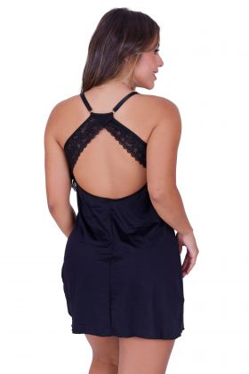 Camisola com Renda e Decote nas Costas